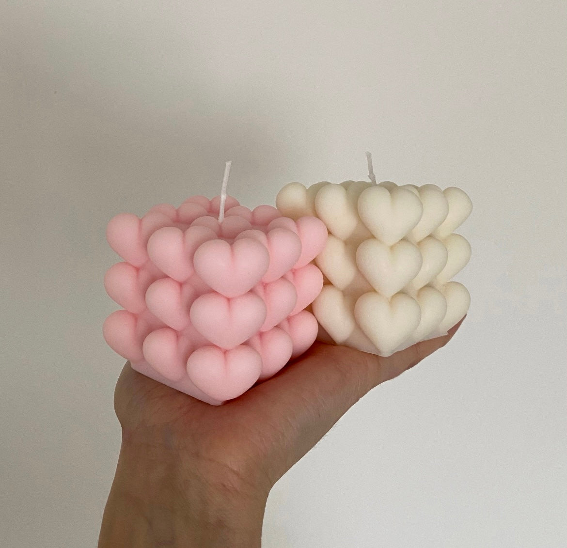 Scented Heart Bubble Candle 